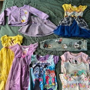 Disney Kids Clothing Set with Purple and Yellow Highlights
